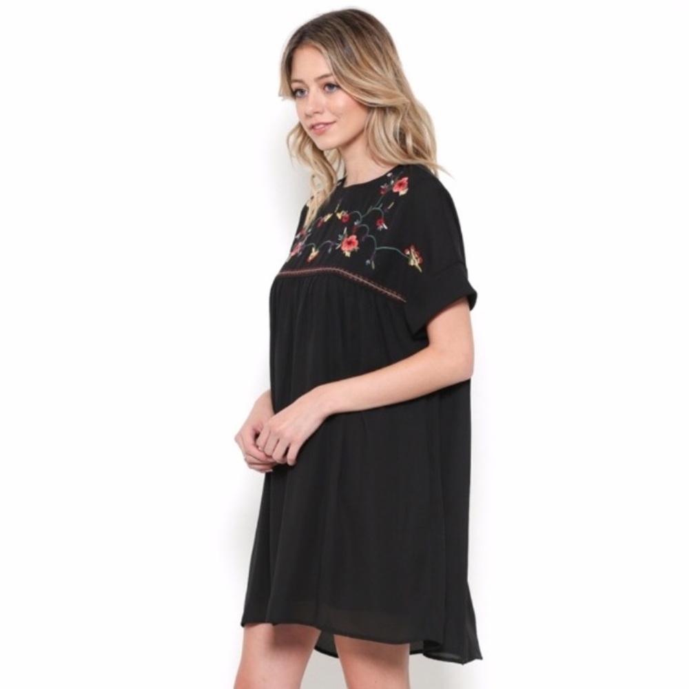 SOLD OUT Embroidered Babydoll Dress - Picture 2 of 4